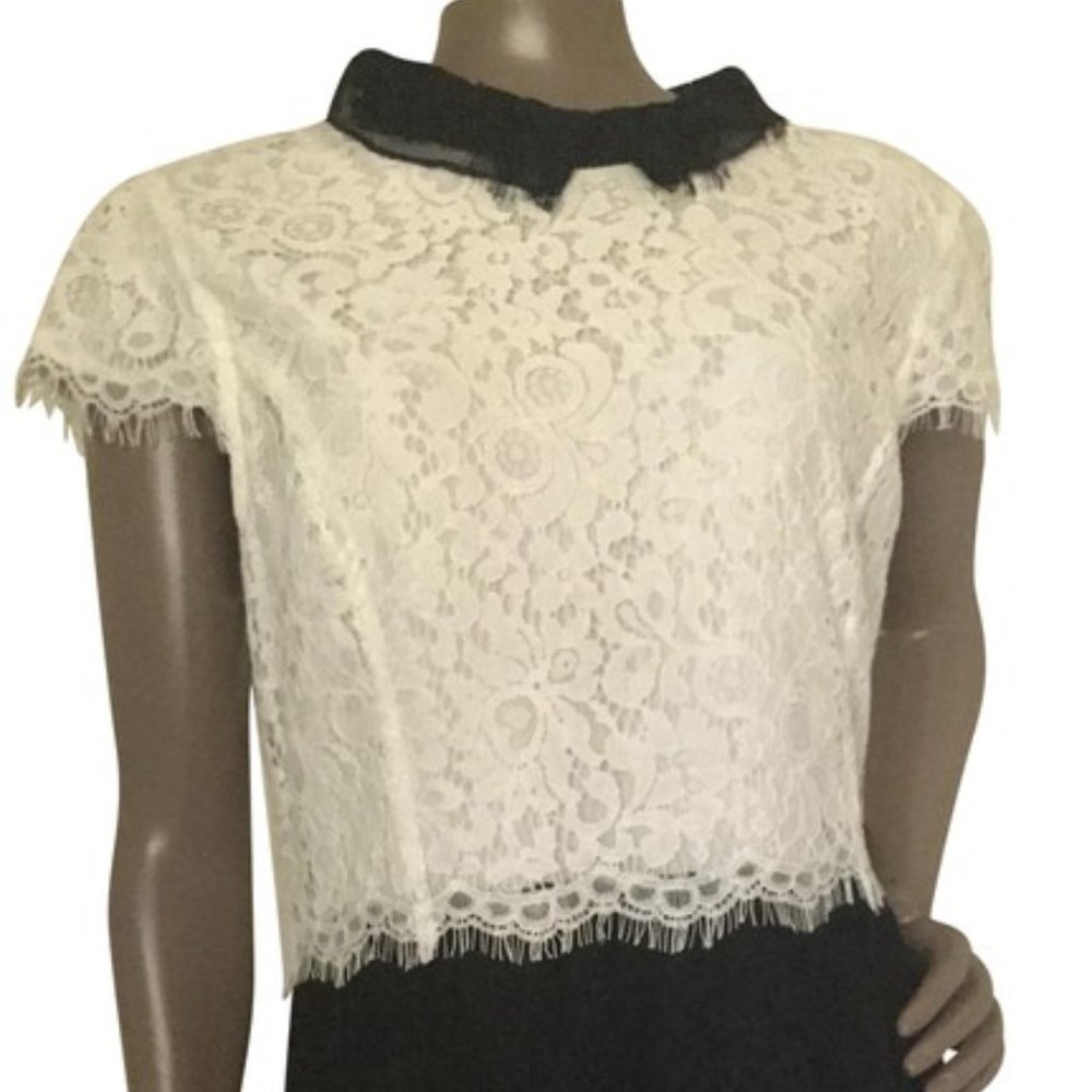 CeCe by Cynthia Steffe White/Black Cocktail Dress